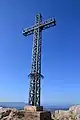 Croix au sommet du pic Saint-Loup.