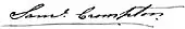 signature de Samuel Crompton