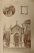 Réalisation d'une chapelle funéraire en juillet 1870.