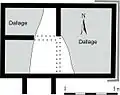 Plan du bâtiment du Cros-des-Serves.