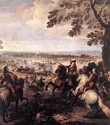 Tableau de Joseph Parrocel, représentant la passage du Rhin par l’armée de Louis XIV. Le tableau fait partie des collections du musée du Louvre.