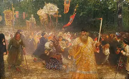 Procession dans le bois de chêne, 1877-1924, Galerie de Hradec Králové