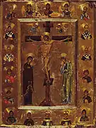Crucifiement - Icône byzantine (2e moitié du XIIe siècle, monastère Sainte-Catherine du Sinaï)