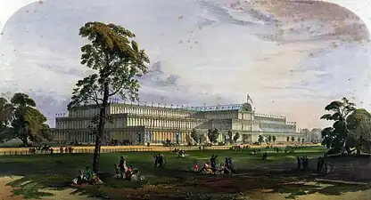 Exposition universelle à Hyde Park, à Londres, en 1851 (vue du Crystal palace).