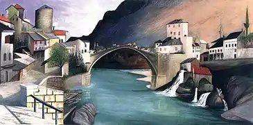 Pont romain à Mostar (Római híd Mosztarban, 1903)