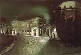 La gare de l'Est à Budapest la nuit (A Keleti pályaudvar éjjel, 1902)