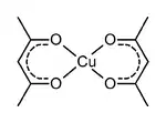 Figure 3 : structure de l'acétylacétonate de cuivre II.