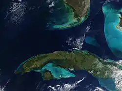Image satellite du détroit de Floride.
