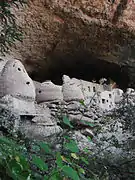 Ruines des grottes de las Jarillas. Culture Paquimé, periode moyenne.