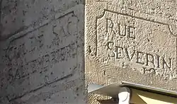 Inscriptions « Cul-de-sac Salembrière » et « rue Séverin ».