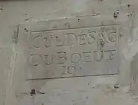 Ancienne inscription Cul de Sac du Bœuf (impasse du Bœuf à Paris)