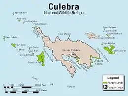 Culebra National Wildlife Refuge en vert