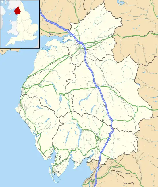 Carte des mégalithes de Cumbria
