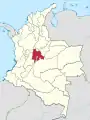 Le département de Cundinamarca depuis 1886.