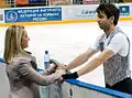 Avec son entraîneur Annick Dumont à la Coupe de Russie 2010