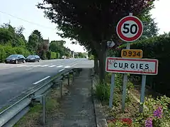 Entrée de Curgies