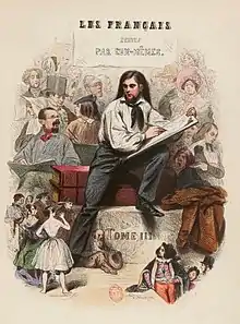 Hippolyte Pauquet, 1841. Première de couverture des Français peints par eux mêmes de Léon Curmer