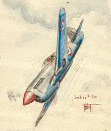 Dessin d'un avion en vol.