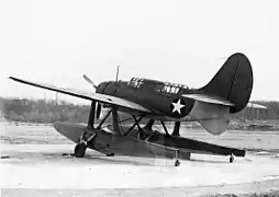 Prototype de l'hydravion à flotteur XSB2C-2 (1942).