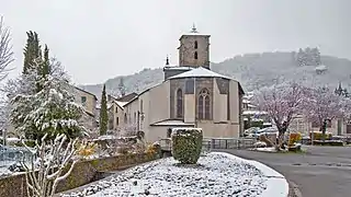 L'église sous la neige en 2018.