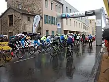 Cyclistes au départ du Paris-Nice 2016