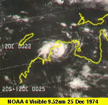 Photo satellitaire de Tracy près de Darwin (Australie)