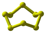 Molécule de cyclooctasoufre.