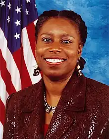 Cynthia McKinney, ancienne représentante de Géorgie, candidate à la présidence.