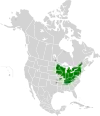 Aire de répartition du Méné bleu