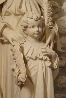 Statue saint Cyr, patron de cette église.