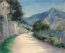 Le village de Saint-Martin-Vésubie, Cyrille Besset, 1895.