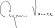 Signature de Cyrus Vance