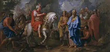 Cyrus interrogeant le roi d'Arménie, Noël Coypel. Musée de Grenoble.