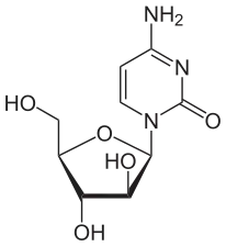 Structure chimique de la cytarabine