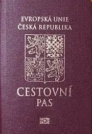 Couverture d'un passeport tchèque