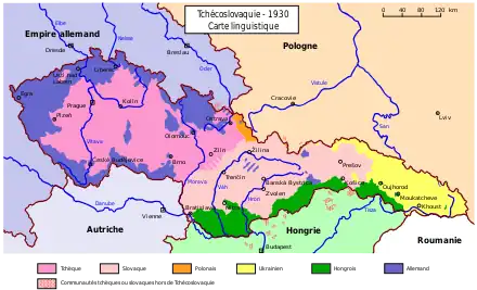 Répartition linguistique vers 1930