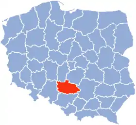 Localisation de Voïvodie de Częstochowa