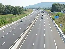 Début de l'autoroute A75 à proximité de Clermont-Ferrand