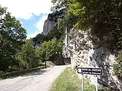 L'entrée du défilé de Joucou (vue aval).