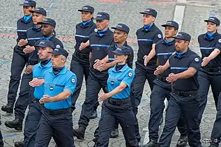 Défilé des surveillants et lieutenants pénitentiaires le 14 juillet 2016 à Paris.
