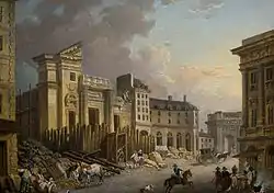 Démolition de l'église Saint-Barthélémy, sur l'île de la Cité (1791), Pierre-Antoine Demachy (1723-1807)