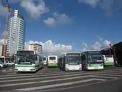 La fin du chantier, vue depuis la gare des bus.