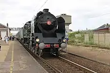 Départ d'un train spécial du Pacific Vapeur Cluble 8 juillet 2017.