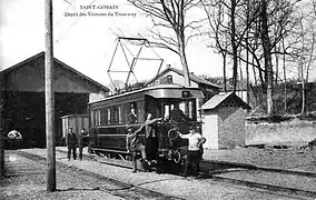 Le dépôt du tramway de Tergnier à Anizy-Pinon.
