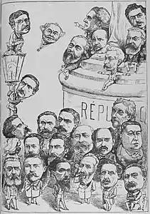 Députés républicains de la Seine (Le Charivari, 1889).