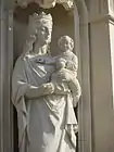  La vierge à l'enfant sur la croix gothique