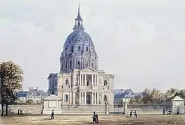 Aquarelle de Gaspard Gobaut (XIXe siècle).