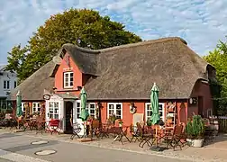 Maison historique Dörnsk an Köögem à Amrum. Photo septembre 2017.