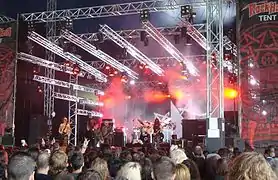 Aperçu de la Rock Hard tent en 2011, avec Dødheimsgard.