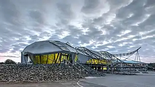 Préparations pour un concert en plein air à Wiesmann Sports Cars, Dülmen (2018).